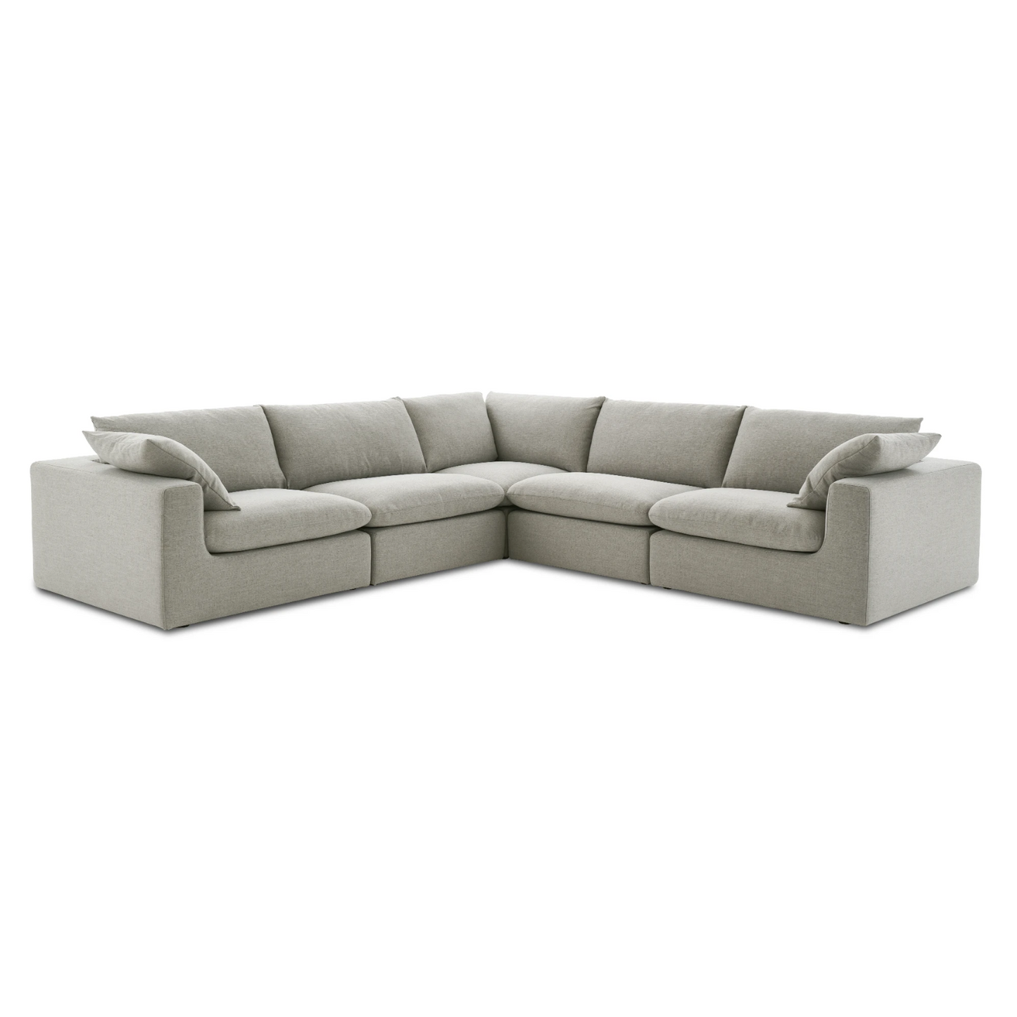 Duke 189" Deep Seat Sectional Sofa, 5 Seater, Gray
