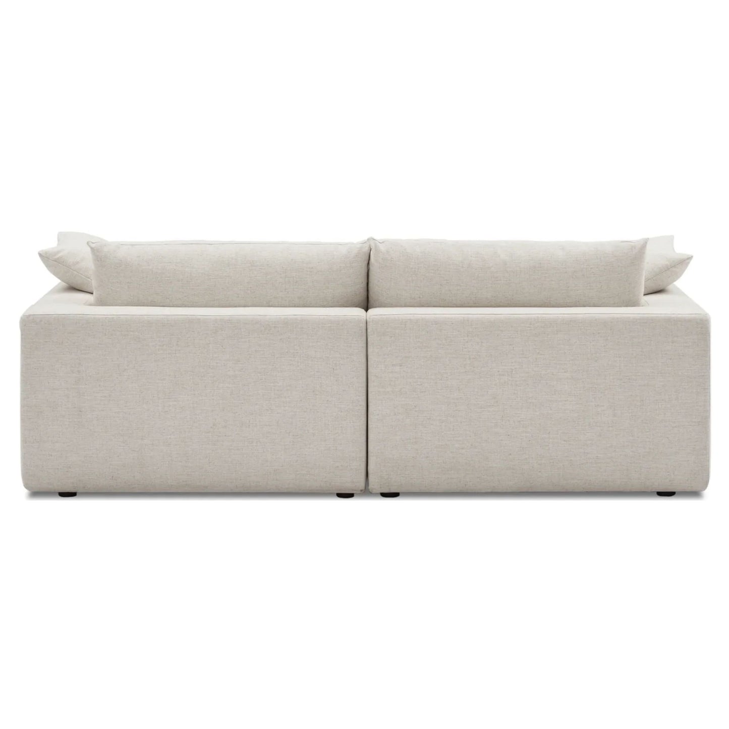 Duke 84" Deep Seat Sectional Sofa, 2 Seater, White