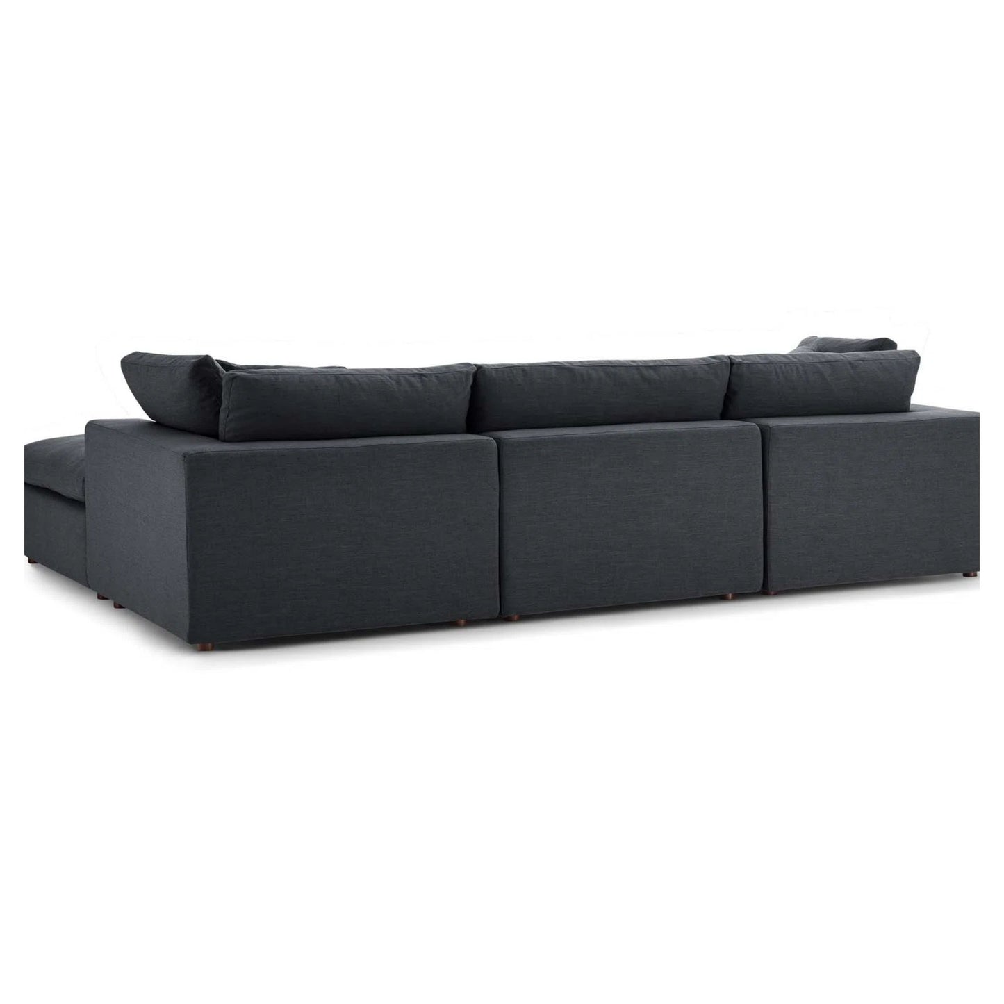 Haven 3 Seater Sectional Sofa With Ottoman, Gray