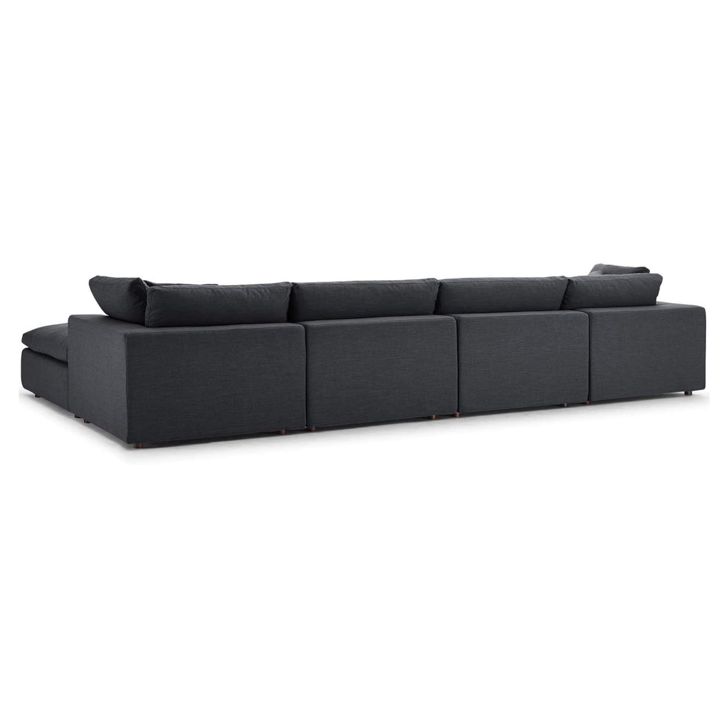 Haven 4 Seater Sectional Sofa With Ottoman, Gray