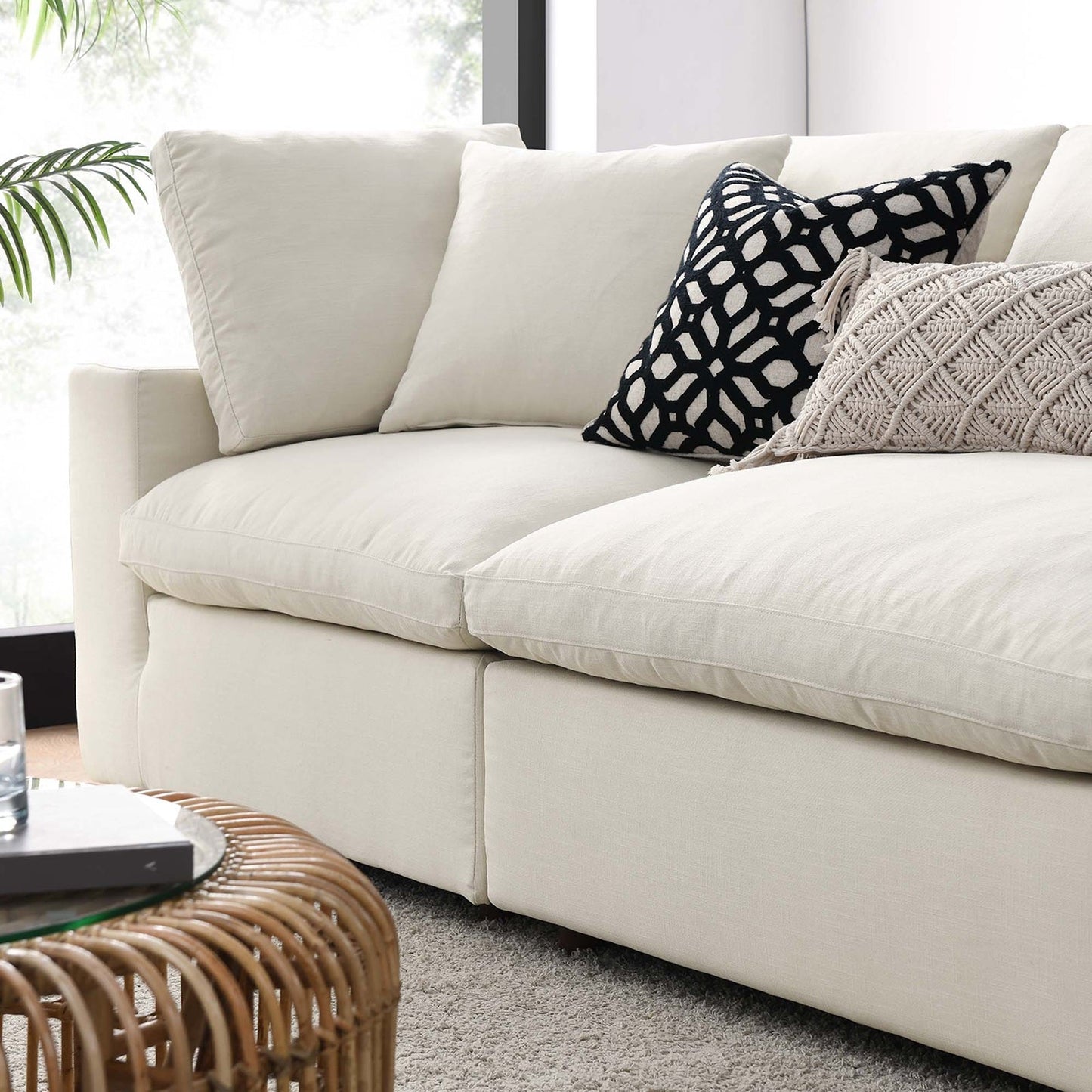 Haven 4 Seater Sectional Sofa, Beige