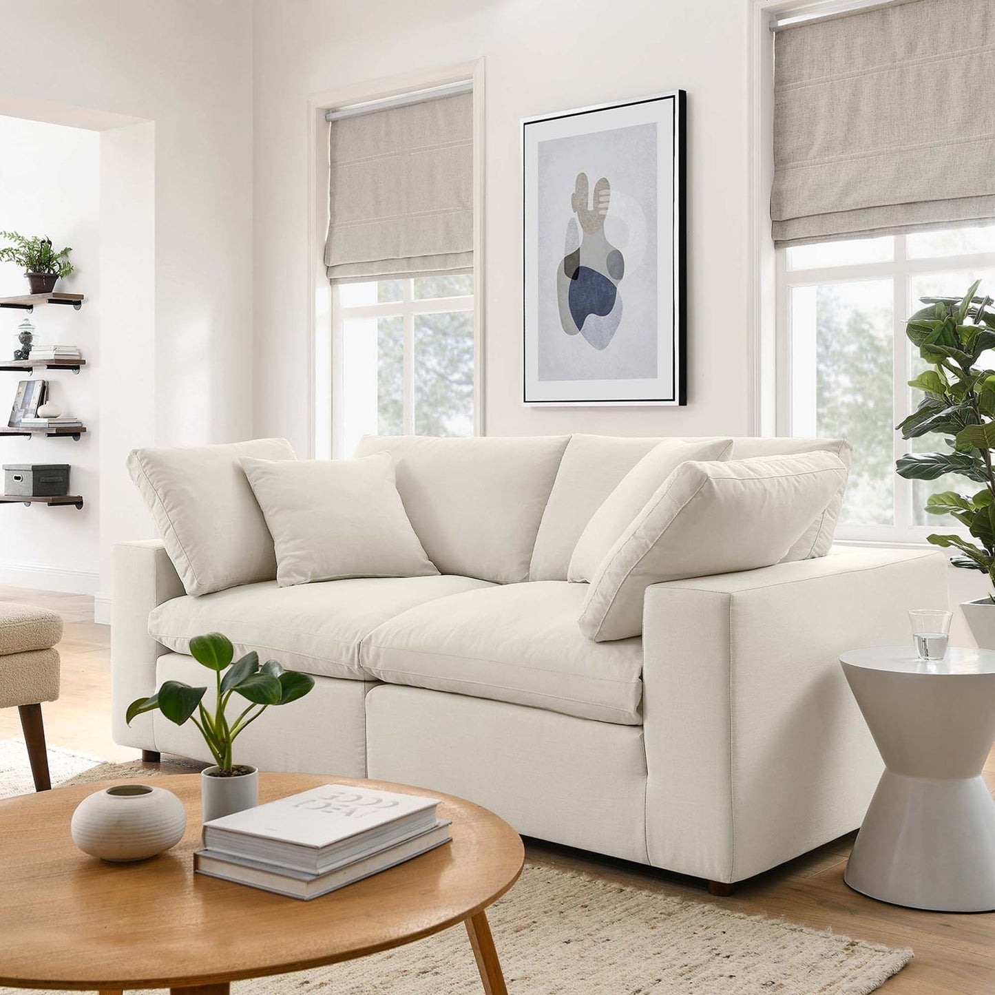 Haven 2 Seater Sectional Sofa, Beige