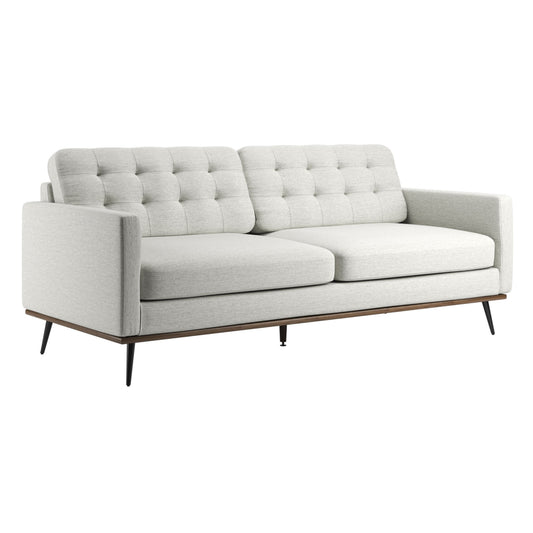 Loft Mid-century Deep Seat Sofa, Beige | 7 Feet