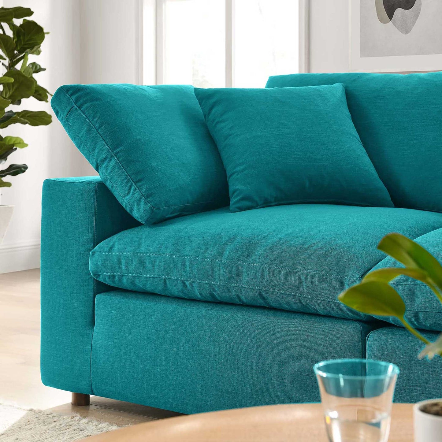 Haven 2 Seater Sectional Sofa, Teal