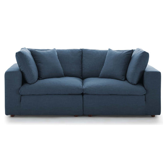 Haven 2 Seater Sectional Sofa, Azure