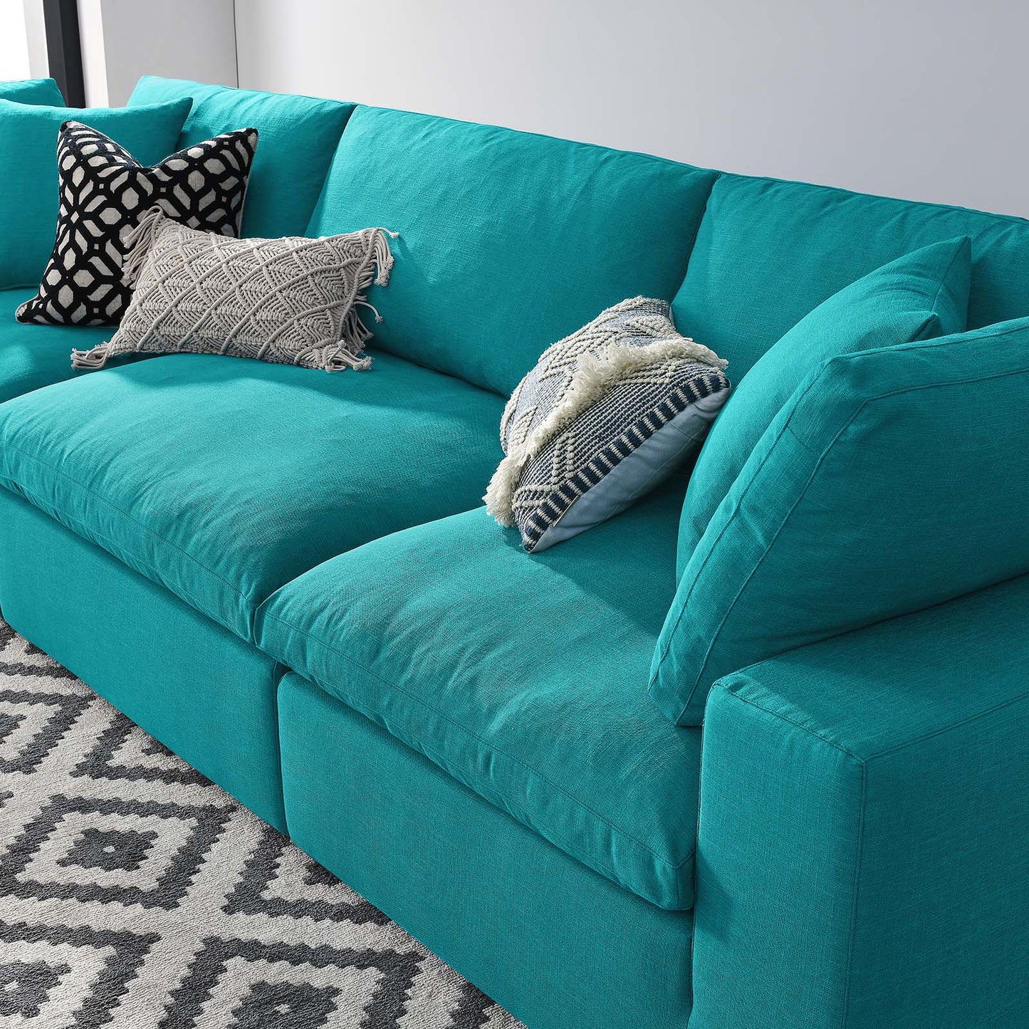 Haven 3 Seater Sectional Sofa, Teal