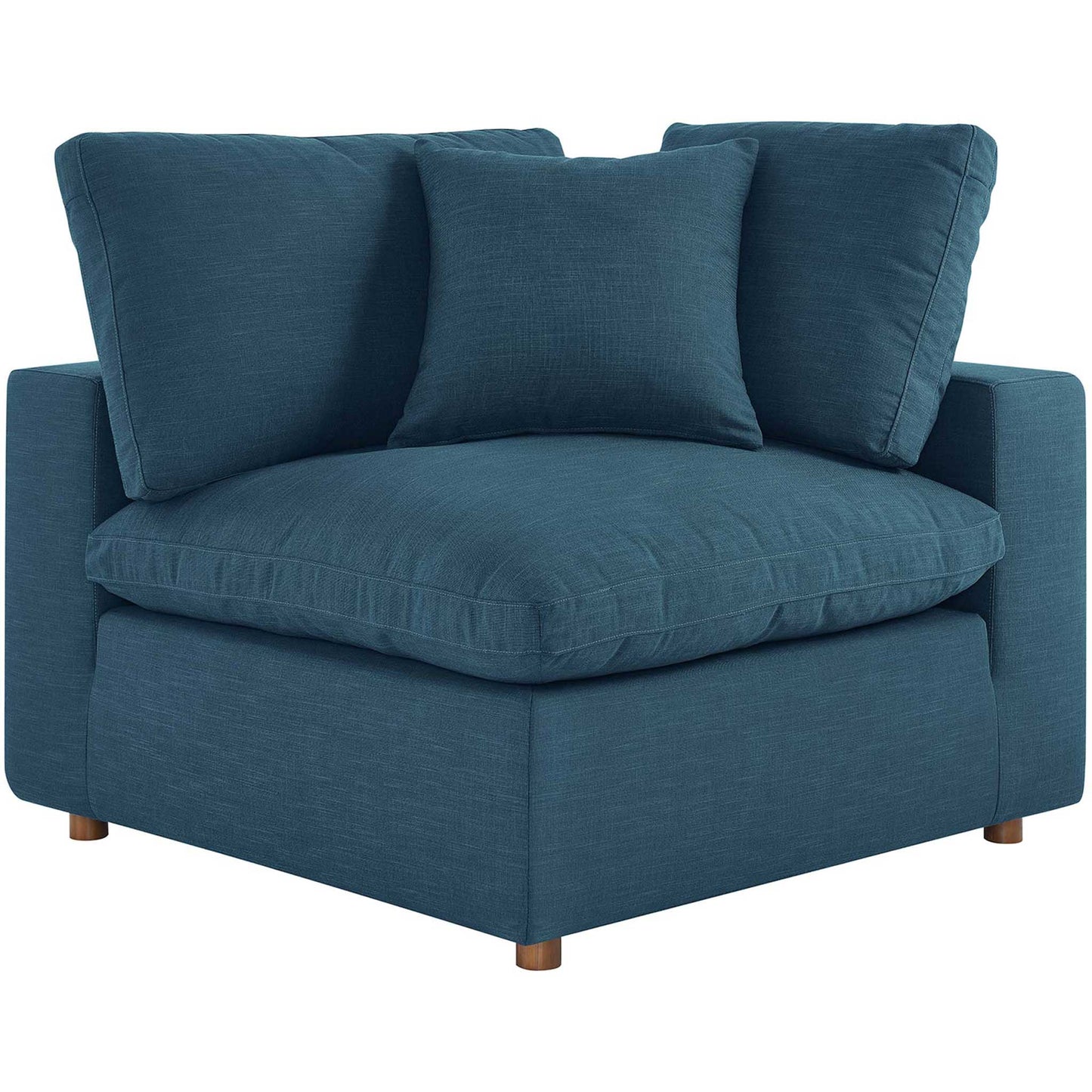 Haven 3 Seater Sectional Sofa With Ottoman, Azure