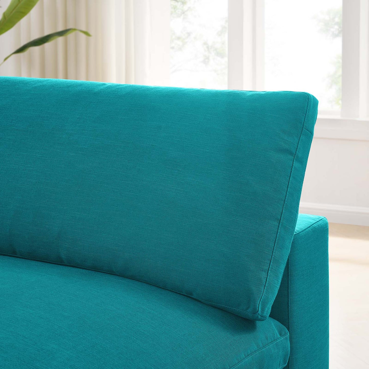 Haven 3 Seater Sectional Sofa With Ottoman, Teal