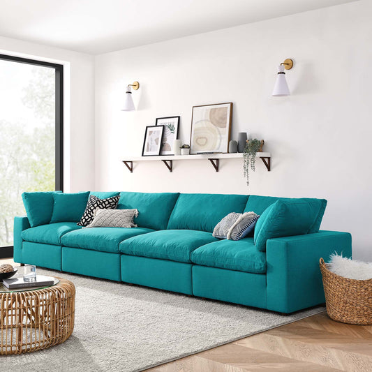 Haven 4 Seater Sectional Sofa, Teal