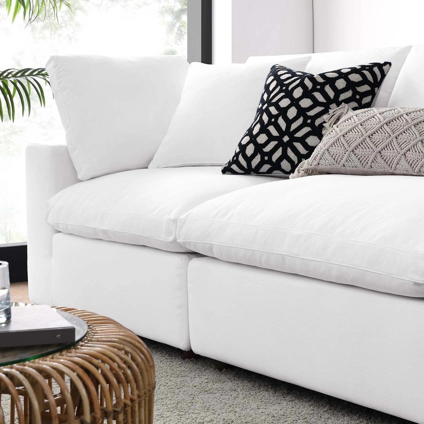 Haven 2 Seater Sectional Sofa, White
