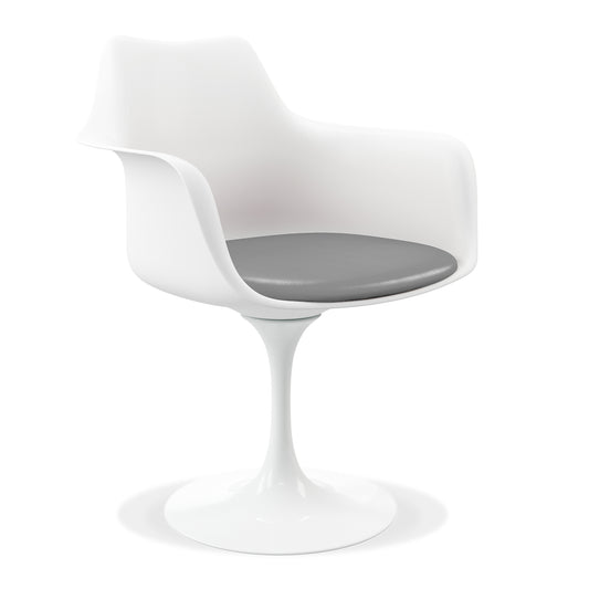Tulip Swivel Armchair, Gray