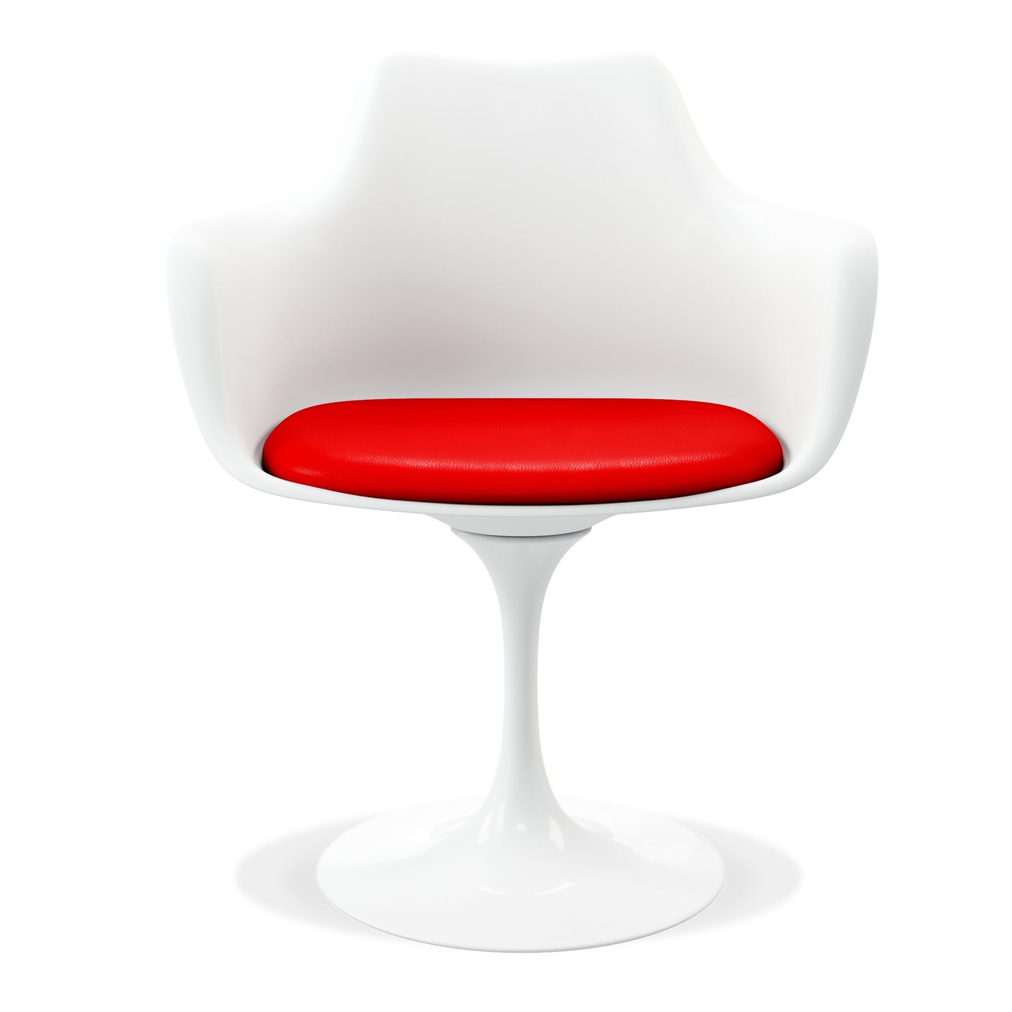 Tulip Swivel Armchair, Red