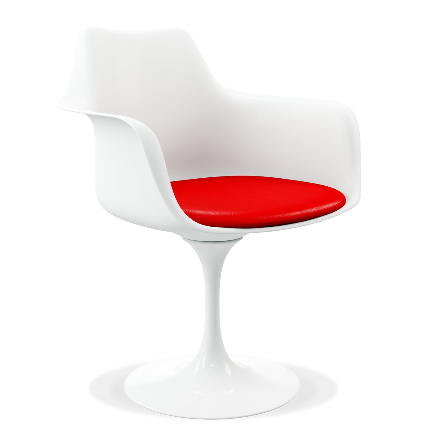 Tulip Swivel Armchair, Red