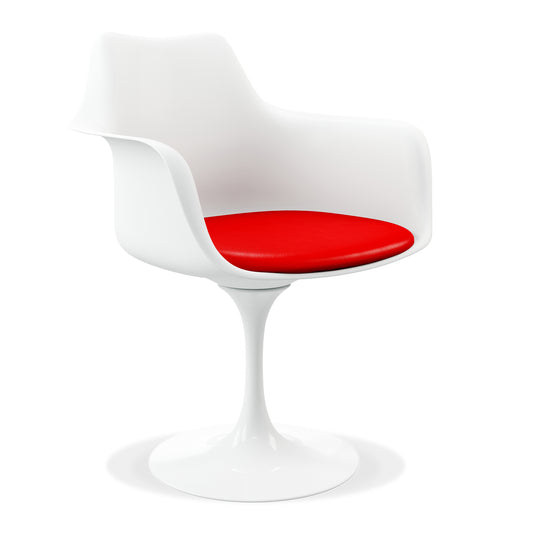 Tulip Swivel Armchair, Red