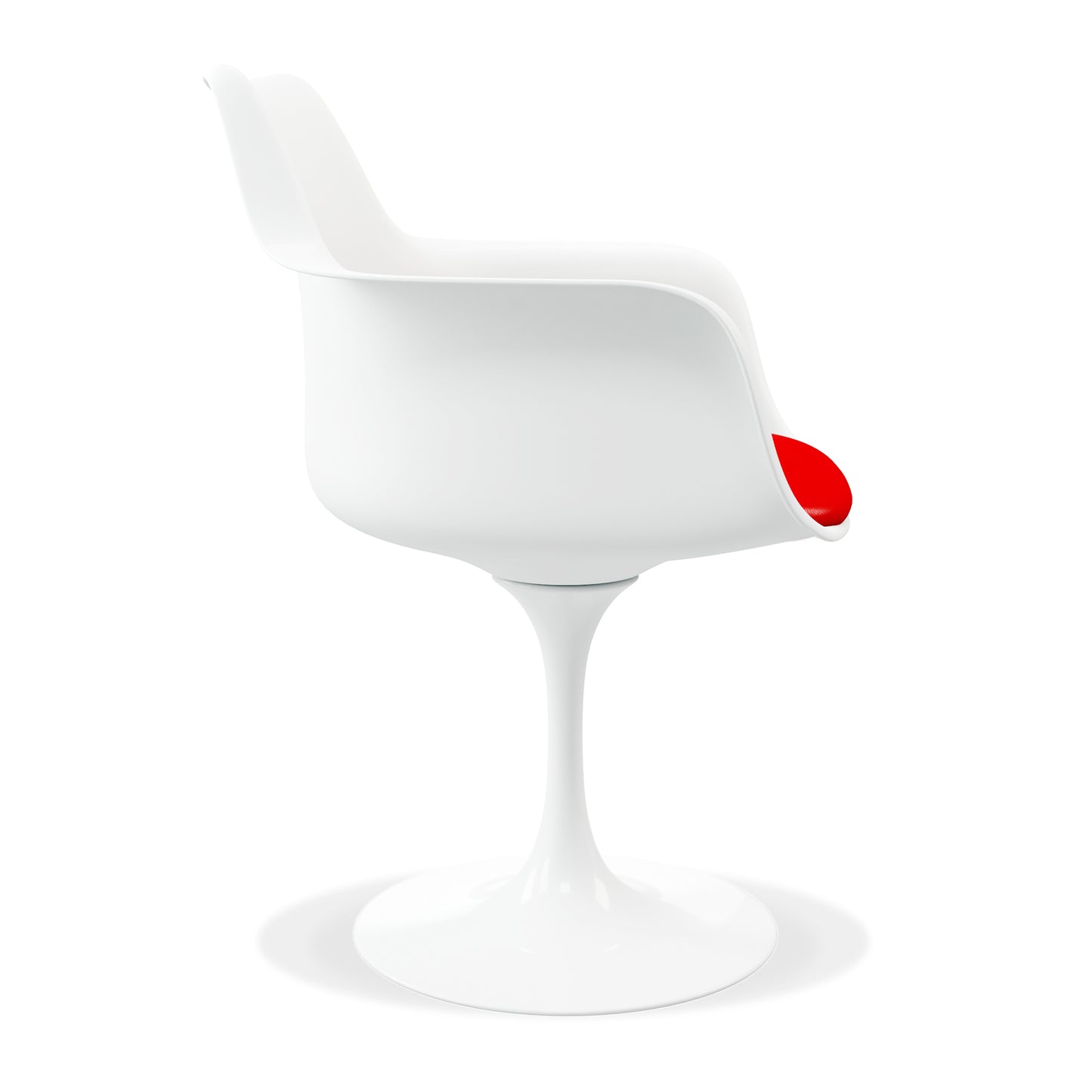 Tulip Swivel Armchair, Red