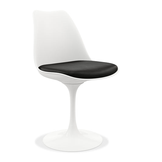 Tulip Swivel Side Chair, Black