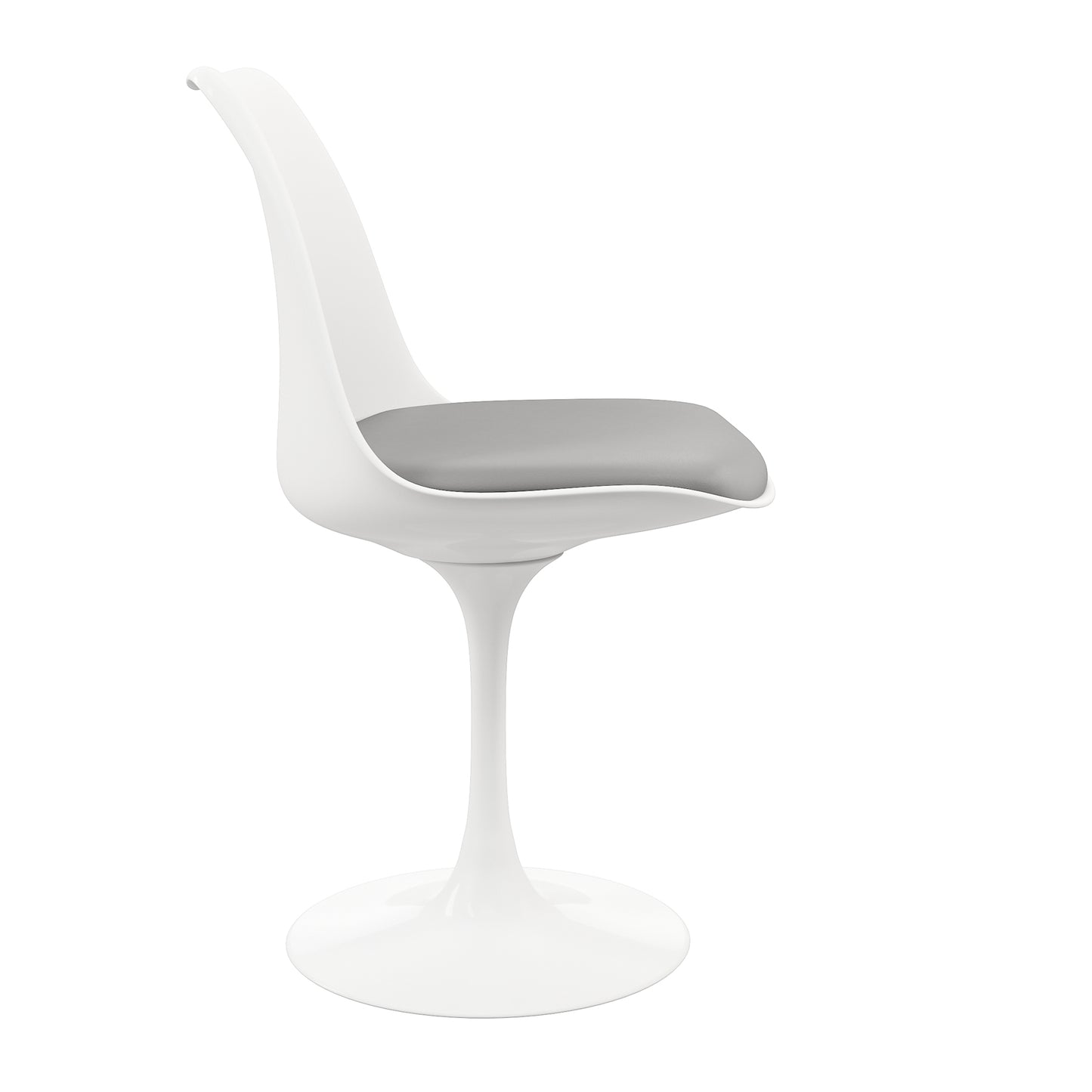 Tulip Swivel Side Chair, Gray