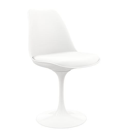 Tulip Swivel Side Chair, White