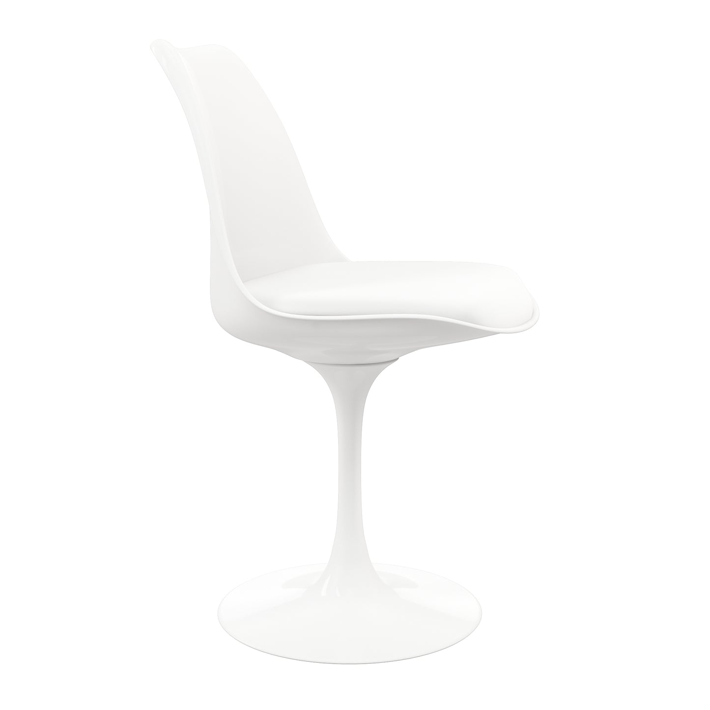 Tulip Swivel Side Chair, White