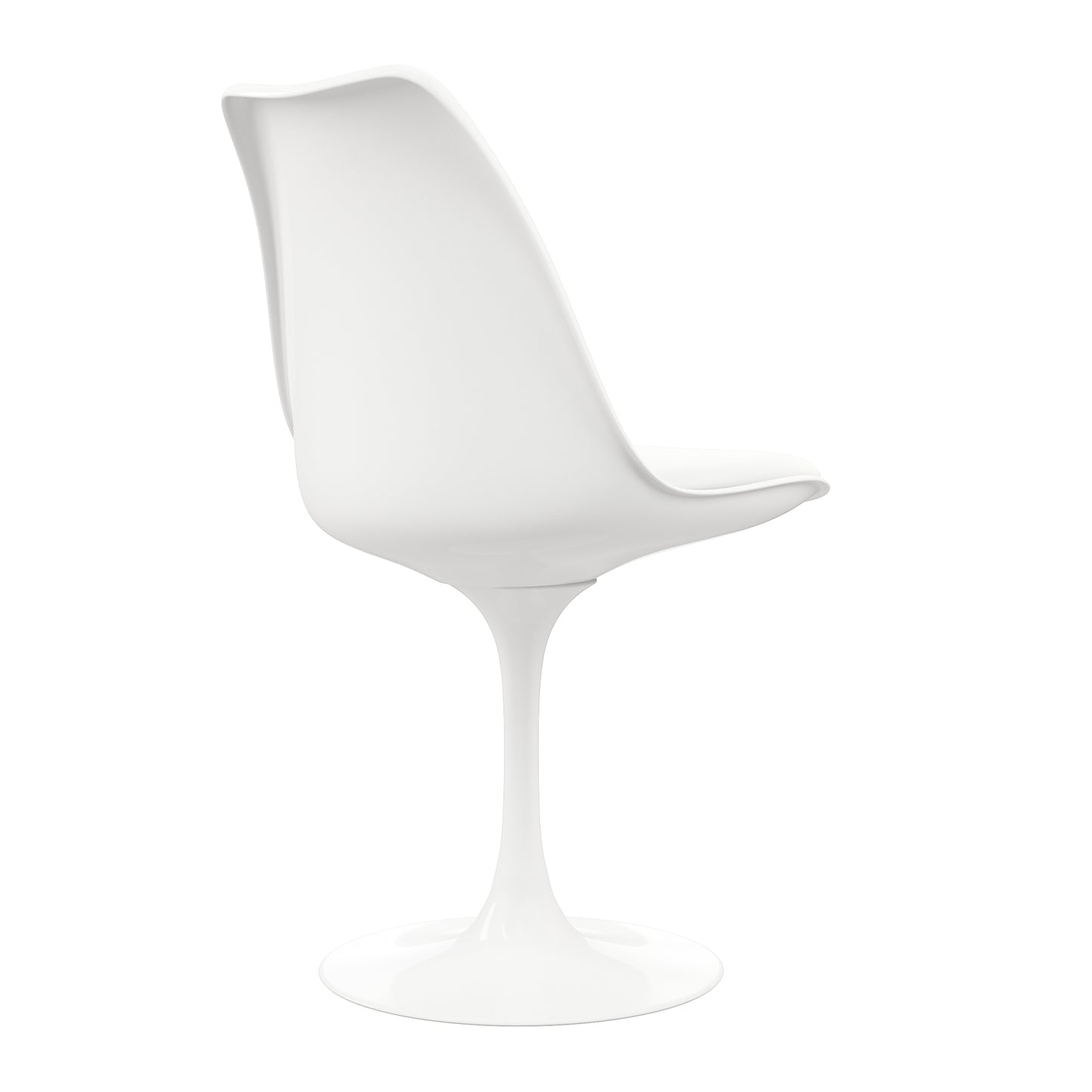 Tulip Swivel Side Chair, White