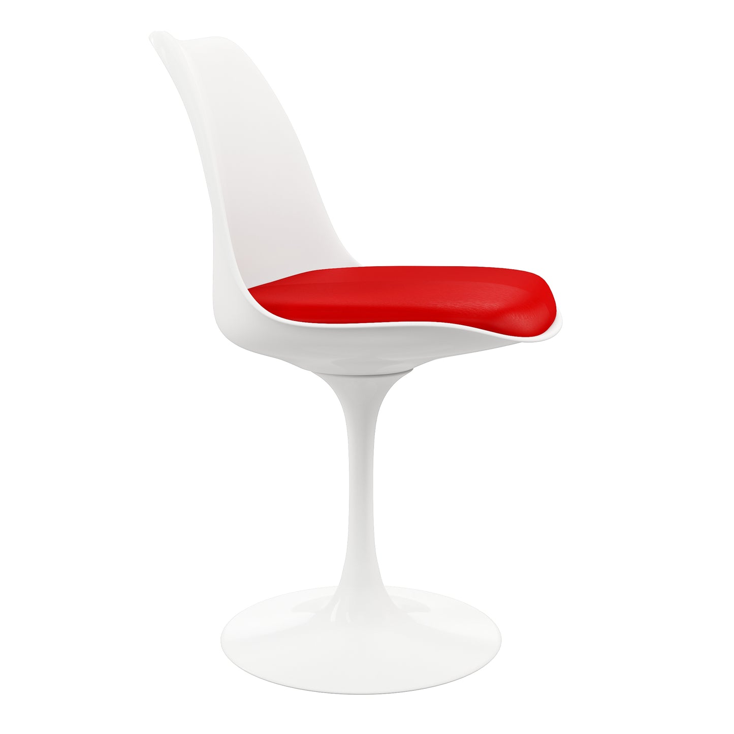 Tulip Swivel Side Chair, Red