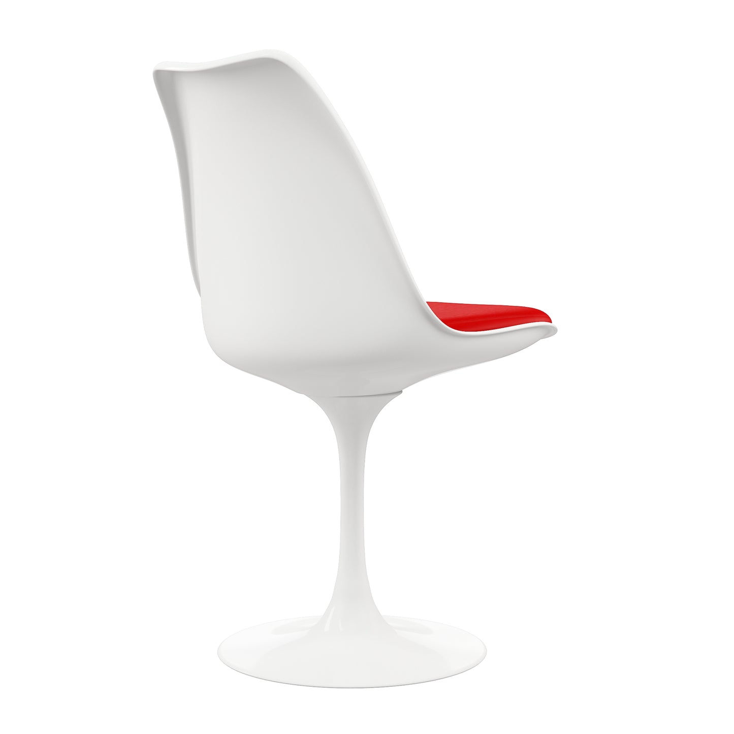 Tulip Swivel Side Chair, Red