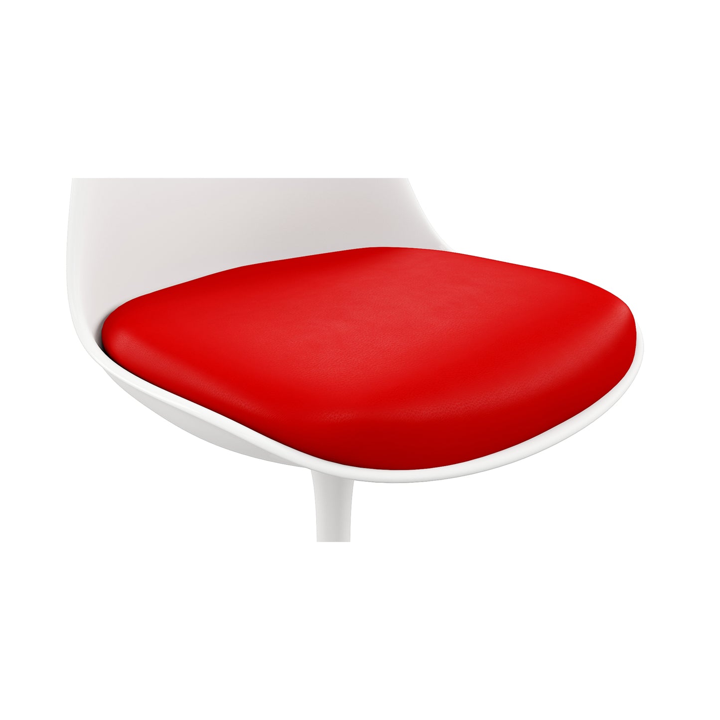 Tulip Swivel Side Chair, Red