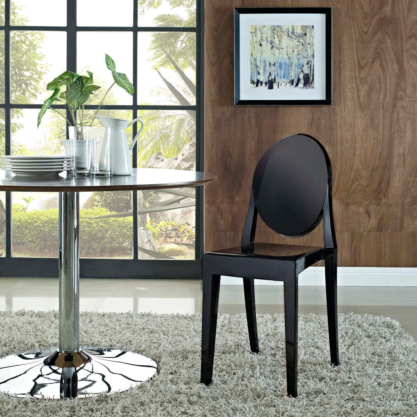 Ghost Dining Chair, Black