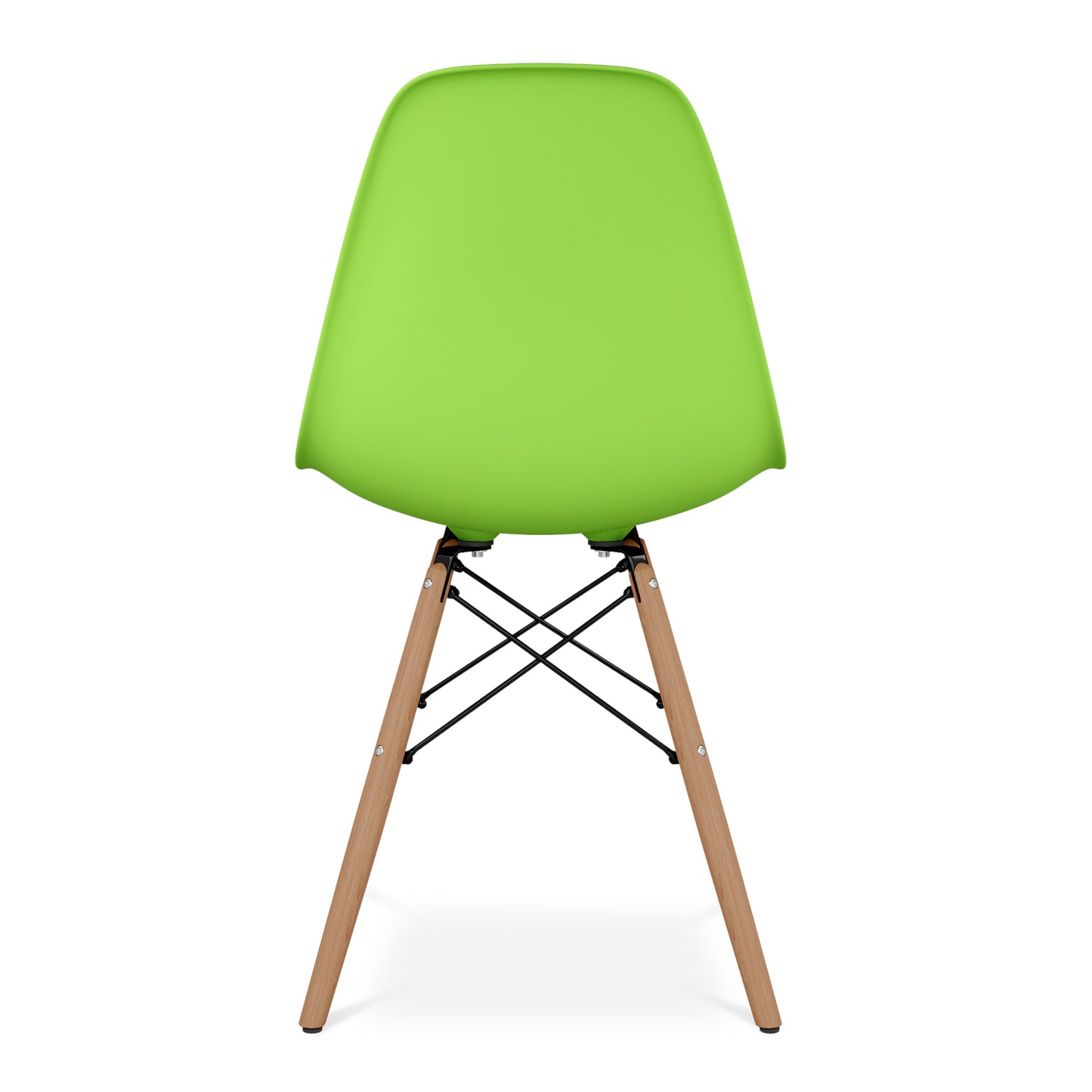 Eiffel Chair With Wood Legs, Green
