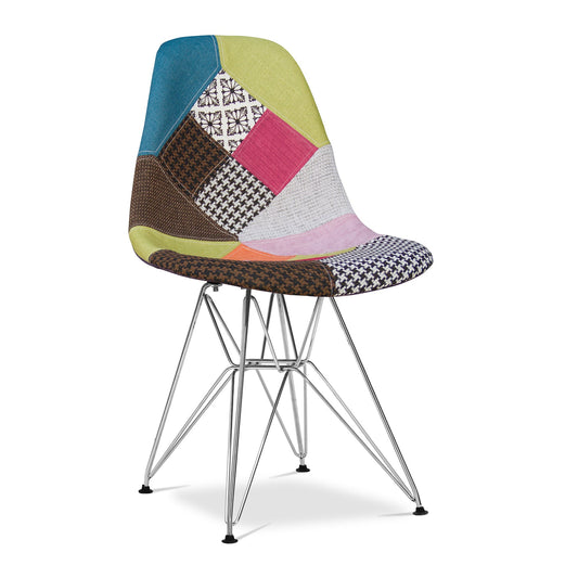 Eiffel Chair With Steel Legs, Multi