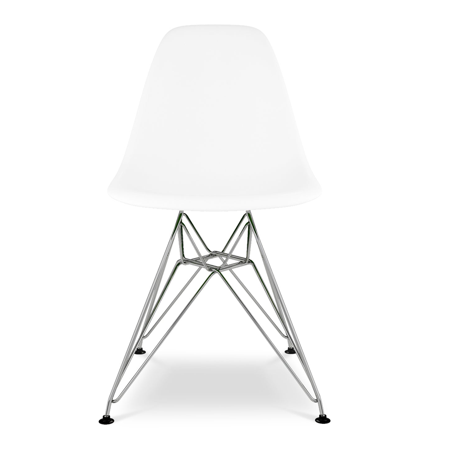 Eiffel Chair With Steel Legs, White