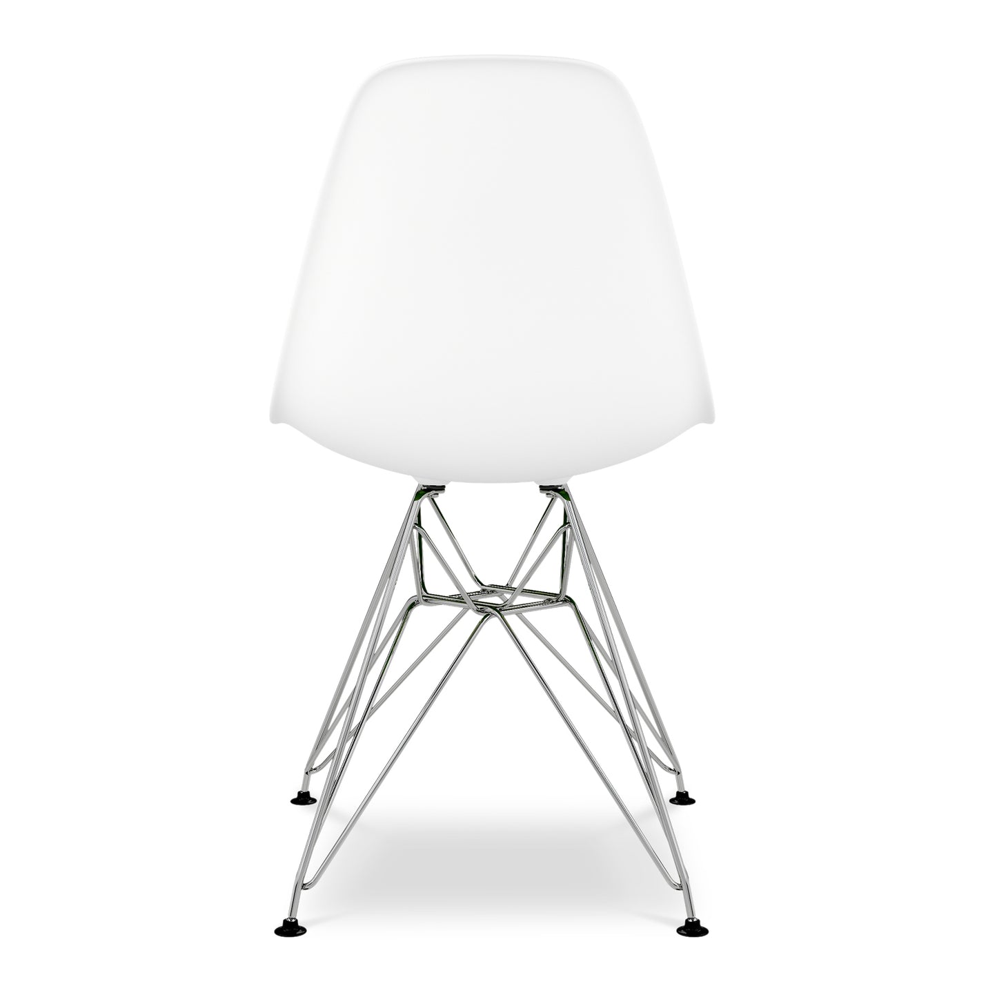 Eiffel Chair With Steel Legs, White
