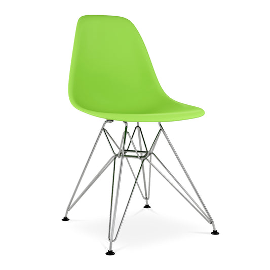 Eiffel Chair With Steel Legs, Green
