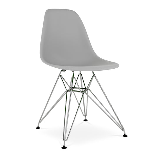 Eiffel Chair With Steel Legs, Gray