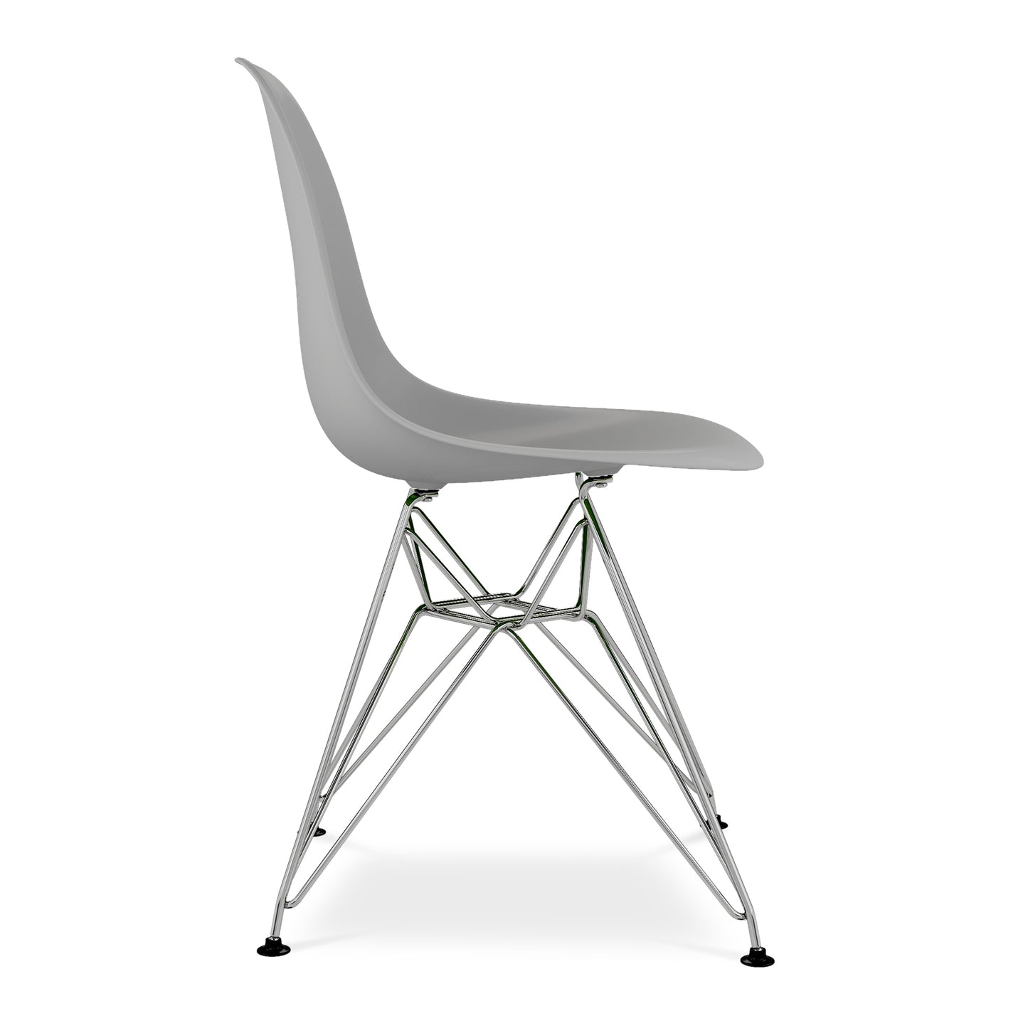 Eiffel Chair With Steel Legs, Gray