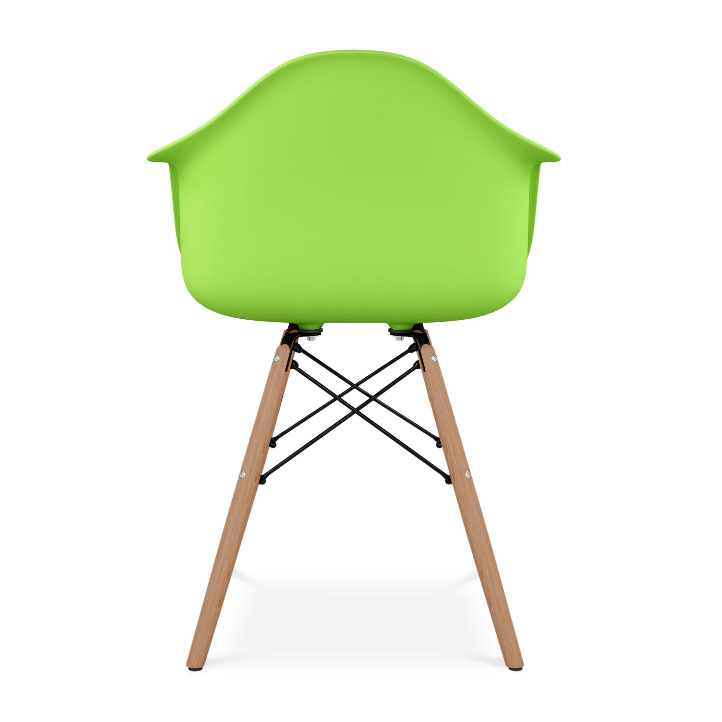 Eiffel Armchair With Wood Legs, Green