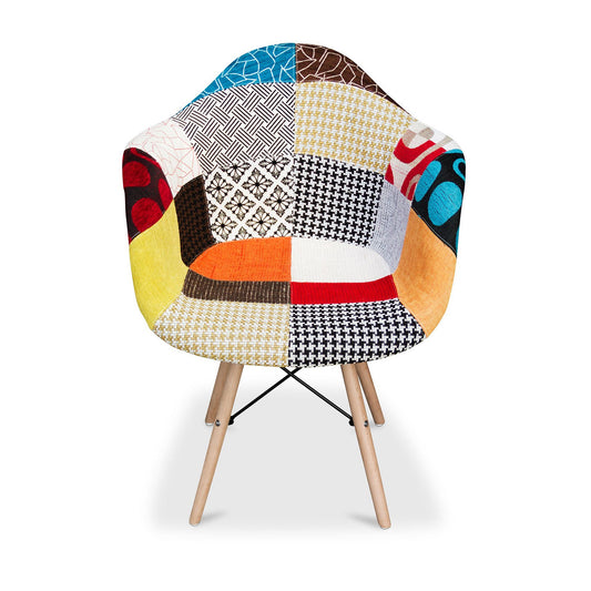 Eiffel Armchair With Wood Legs, Multi