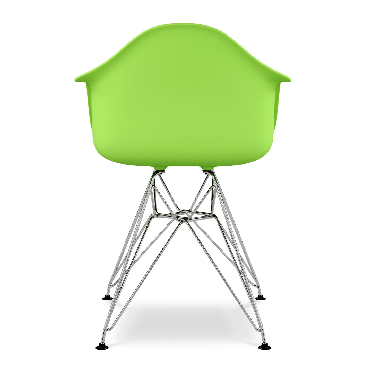 Eiffel Armchair With Steel Legs, Green