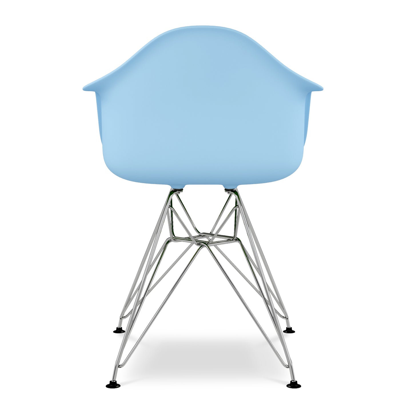 Eiffel Armchair With Steel Legs, Blue