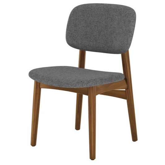 Cooper Dining Chair, Walnut Stain, Gray