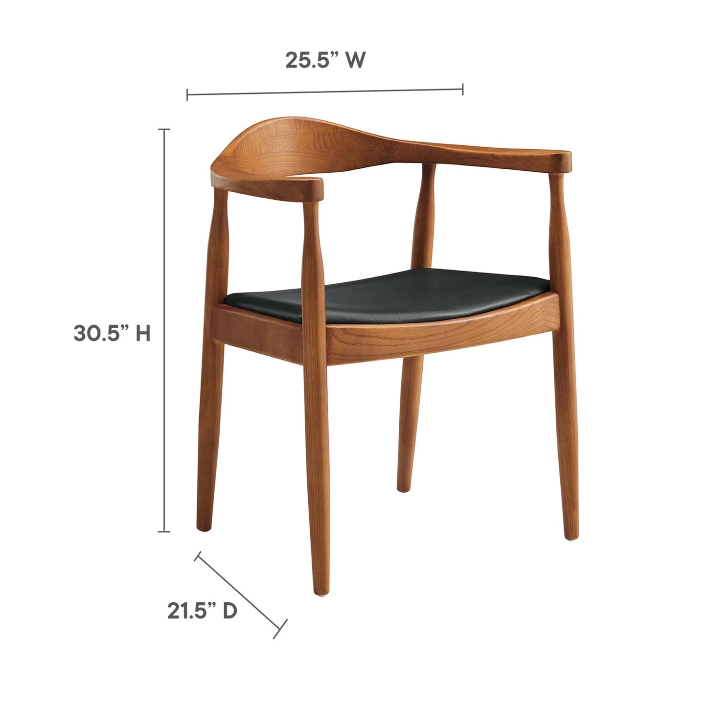 Charles Dining Chair, Walnut