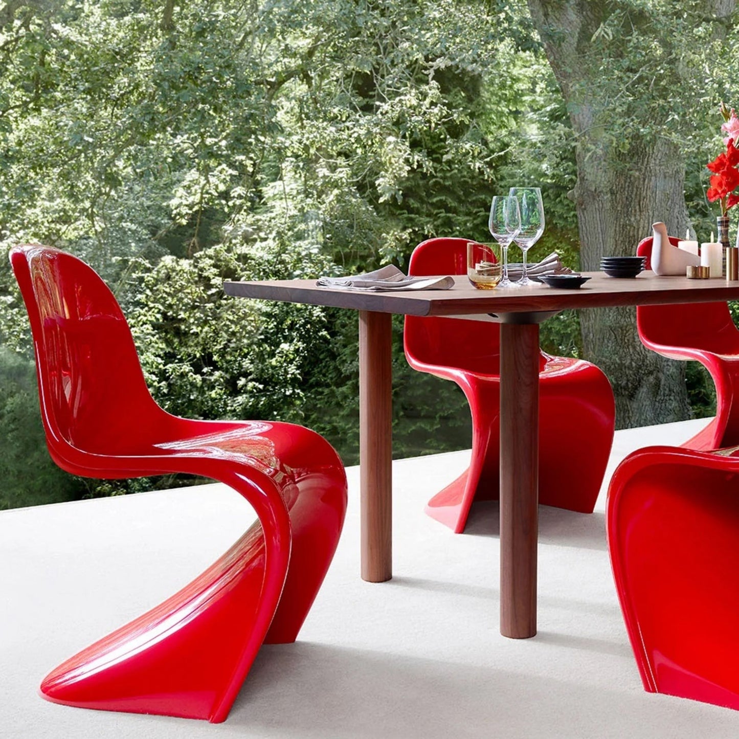 Wave Chair - Red, Glossy