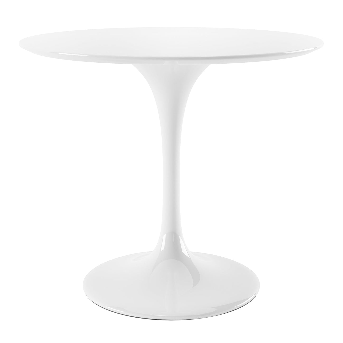 Tulip 36" Fiberglass Dining Table & Chairs Set, Red