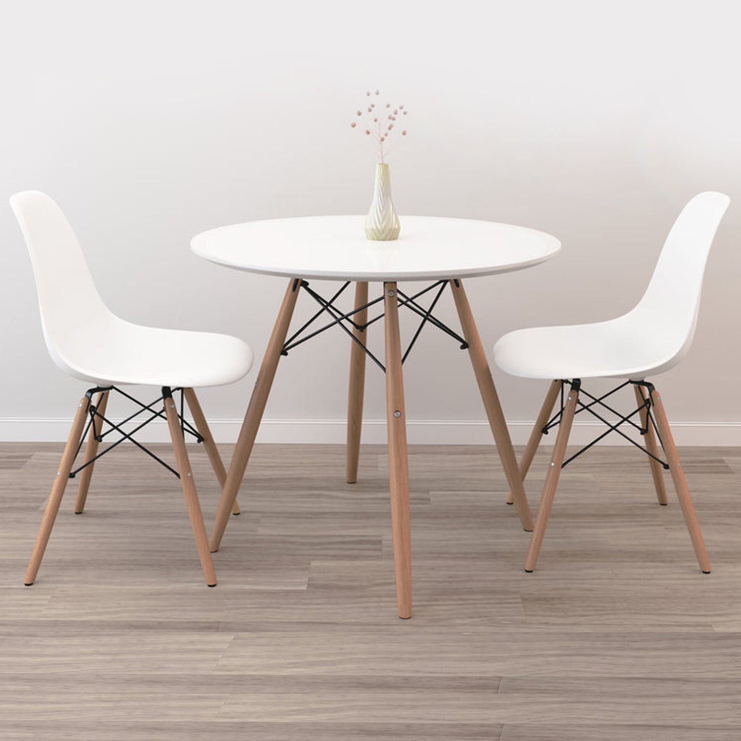 Eiffel Table Set, Wood Legs