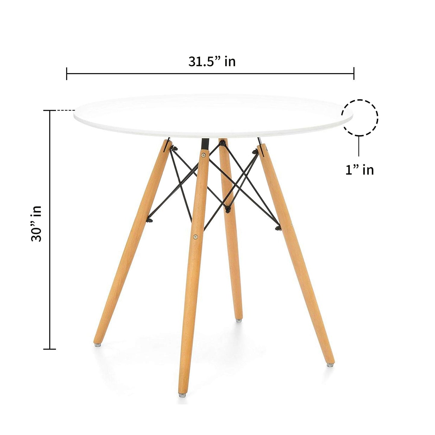 Eiffel Table Set, Wood Legs