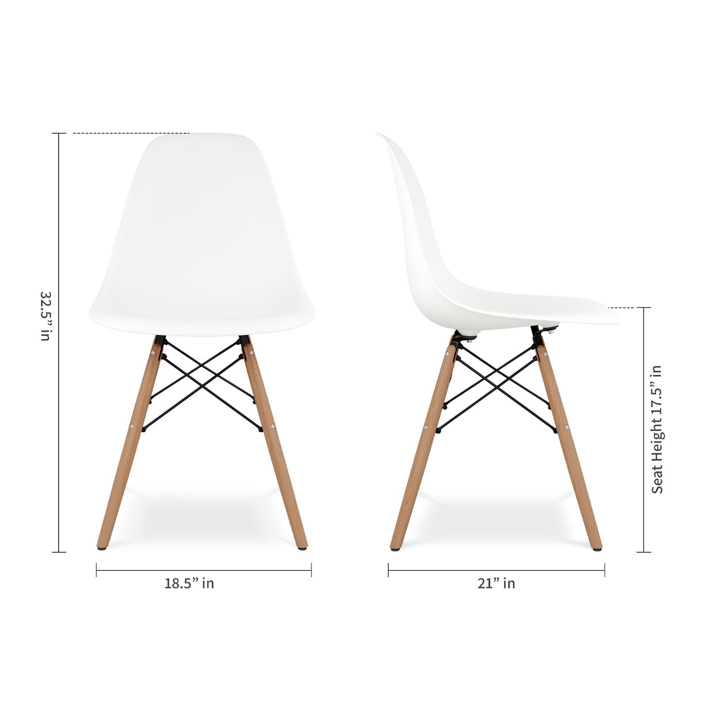 Eiffel Table Set, Wood Legs