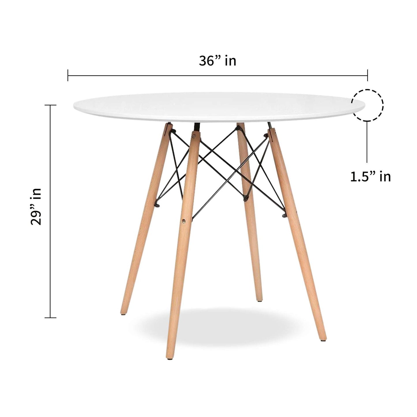 Eiffel Table Set, Wood Legs