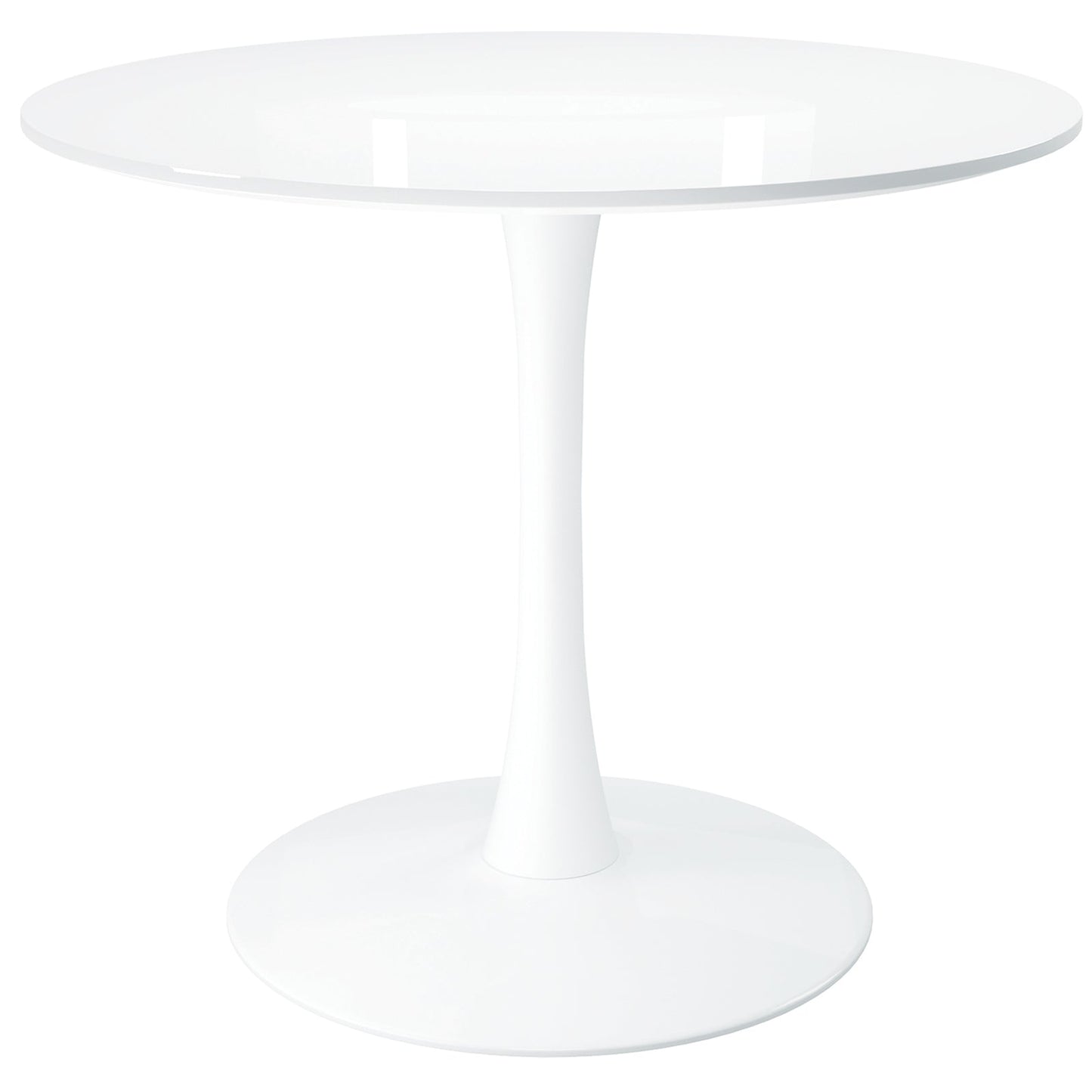 Tulip 36" Round Wood Dining Table Set, Clear