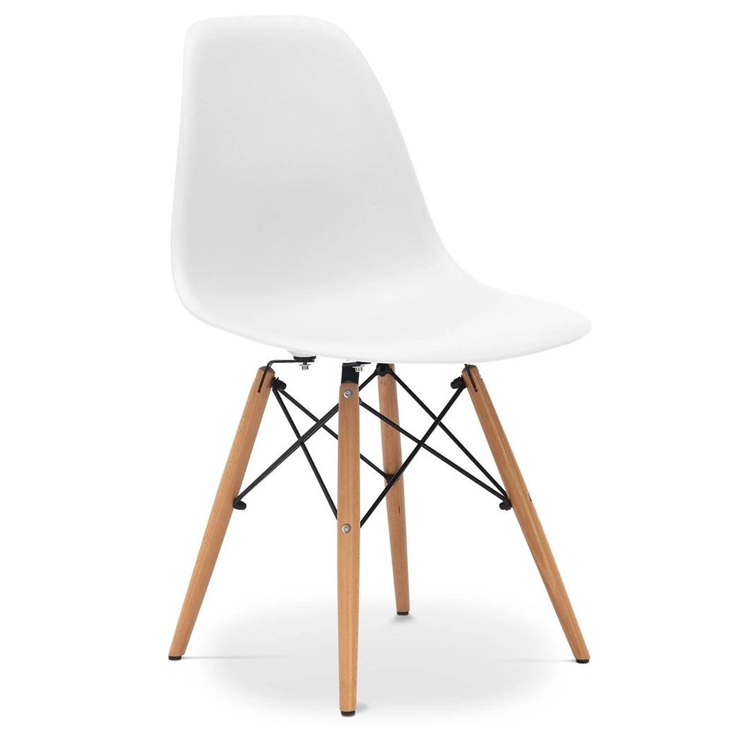 Vincent White Dining Set, Eiffel Chairs