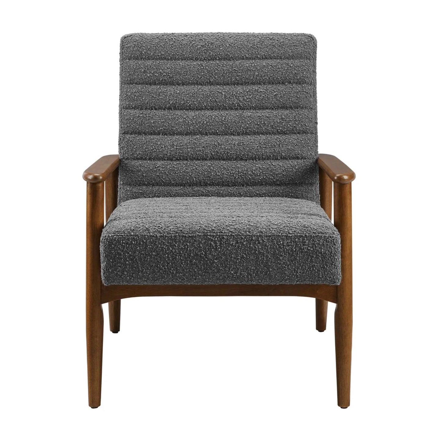 Zain Boucle Lounge Chair, Charcoal